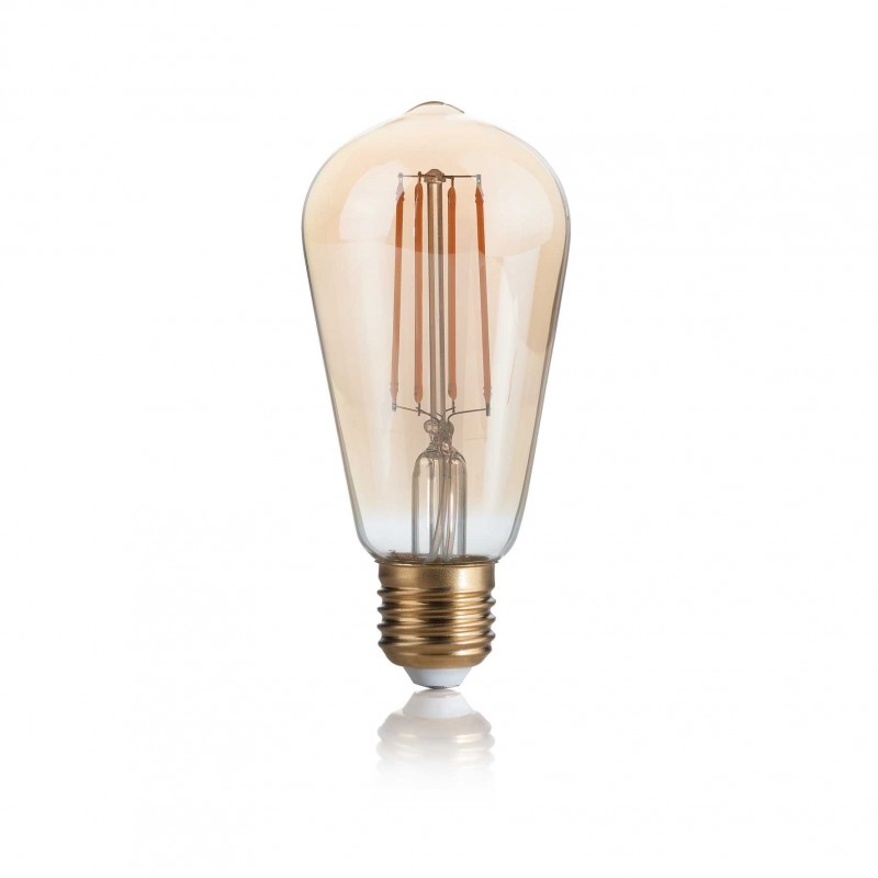 IDEAL LUX Vintage Amber Bulb E27 LED 4W Cone 300lm 2200K Warm Light 8021696151694